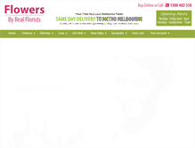 Tablet Screenshot of flowersbyrealflorists.com.au